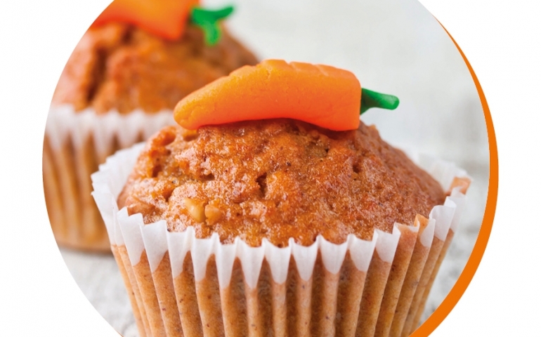 Marchewkowe muffinki pani Zajęczycy.  Skrzat gotuje bez laktozy